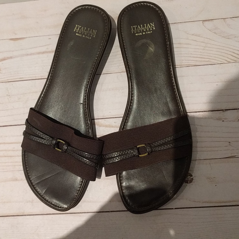 🍀 Brown slippers by Italian footwear 🍀🌸